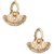 Voylla Dazzling Dangler Earrings Studded With Yellow Stones