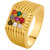 Dare by Voylla Navratan Ring with Vertical Stripes