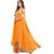 FASHION CARE present embroidered work Yellow semi-stitched anarkali suit for women's KCMS-4602YELLOW