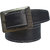 Sunshopping Mens Black Formal Belt with Black Leatherite Wallet (Combo)