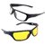 Day  Night Real Real Club Night Vision   Best Quality Yellow Color Glasses Night Driving Glasses For Car  Bike Riding Pack of 2 (AS SEEN ON TV)