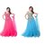 Florence Pink And Sky Blue Net Embroidered Gown