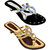 Combo of Two Stylish Multi-color Heel Sandal for Women (foot1534-2-1344-sil-1347-gol)