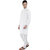Indian Kurta Pajama Set for Men Pure Cotton White Summer Yoga Dress -M