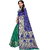 Indian Fashionista Womens Banarasi Silk Jacquard Saree with Blouse Piece LotusBlueGreenFree SizeBlueGreen