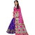 Indian Fashionista Womens Banarasi Silk Jacquard Saree with Blouse Piece LotusPinkBlueFree SizePinkBlue