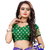 Indian Fashionista Womens Banarasi Silk Jacquard Saree with Blouse Piece MangoBlueGreenFree SizeBlueGreen