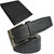 Sunshopping Mens Black Formal Belt with Black Leatherite Wallet (Combo)