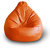 Style Homez Classic Bean Bag XXL Size Orange Color Filled with Beans Fillers