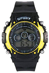 Mastrena Digital Black Yellow Color Kids Watch For Boy's-MSG1025