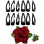 GadinFashion Set of 12 Tic Tac Hair clip (Black) and 1 Fabric Red Rose Flower Hair Clip Hair Accessories For Girls/ Women