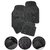 Auto Addict Car Simple Rubber Black Mats Set of 4Pcs For Nissan Terrano