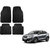 Auto Addict Car Simple Rubber Black Mats Set of 4Pcs For Maruti Suzuki Baleno Nexa