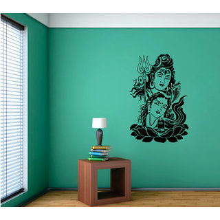 Buy Eja Art Set of 4 Multicolor Wall Sticker Shiv Parwati|Adiyogi ...