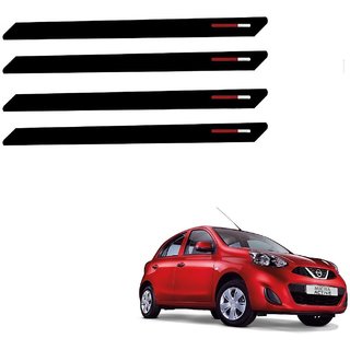Auto Addict Black Red Designer Bumper Protector Set of 4 Pcs For Nissan Active