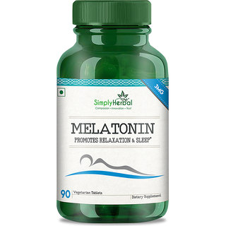 Simply Herbal Melatonin for Healthy Sleep Cycle - 90 Pills