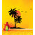 Eja Art Set of 4 Multicolor Wall Sticker Bird Vine|Cute Bal Krishna Makhan Chor|Beach With Sunset|Bird House On A Branch Material - Vinyl