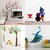 Eja Art Set of 4 Multicolor Wall Sticker Magical Tree|Makhanchor|Modern Peacock|monkey Hanging On Tree - Material  Vinyl