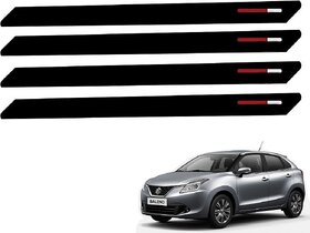 Auto Addict Black Red Designer Bumper Protector Set of 4 Pcs For Maruti Suzuki Baleno Nexa