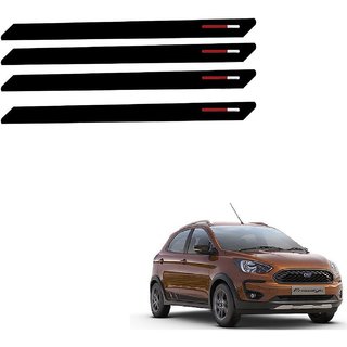 Auto Addict Black Red Designer Bumper Protector Set of 4 Pcs For Ford Freestyle