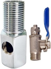 PBROS 3 Pices RO Brass Steel Inlet Set Water Filter Valve Set 1/4 Size Pipe