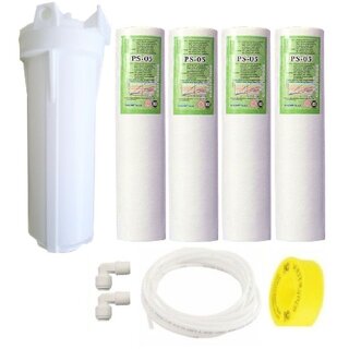                       RO Service Pre Filter Housing Bowl Set with Spun Pipe Elbow Teflon Used In All Type Of R.o Water Purifier                                              