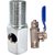 PBROS 3 Pices RO Brass Steel Inlet Set Water Filter Valve Set 1/4 Size Pipe