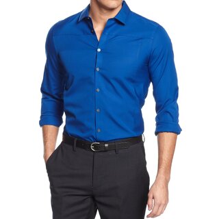 Solid Royal Blue Formal Wear Shirt 