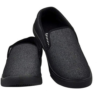 mens black casual shoes uk