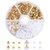 DIY Crafts 5 Style Brass and Plastic Earnut Earring Studs Sets Gold About 250 pcs in One Box for Jewelry Making