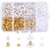 DIY Crafts Elite 320 Pcs 5 Style Brass and Plastic Earnut Earring Studs Sets Mixed Colors in One Box for Jewelry Making
