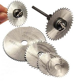 DIY Crafts Rotary Tool Cutting Discs Wheel 1 Mandrel HSS Blades BES Utility (Pack of 6 pcs)