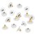 DIY Crafts 200 Pcs Bullet Clutch Earring Backs with Pad(100 Silver and 100 Golden)