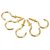DIY Crafts 50 PCS Brass Plated Ceiling Cups Hooks Screw Hooks for Hanging 7/8 (Gold) Pieces