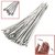 DIY Crafts 10 Inche 304 Stainless Steel Cable Zip Ties Exhaust Wrap Coated Locking Application Range Mine Ship Automotive Parts Petroleum Electricity Computer Wire Harness Repair (10 Pc Pack, Silver)