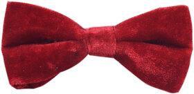 Voici France - Tuxedo pre knot velvet Bow tie Maroon Color