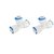 PBROS 2 Pieces RO Three Way Push Tee Union Connector Suited for all type of RO Models-1/4