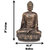 LAVANSHI Copper Finish Sitting Buddha Decorative Showpiece - 7.62 cm (Polyresin, Copper)