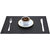 Smile Mom Table Place Mats for Dining Table 6 Piece PVC, Washable/ Anti-Skid (45 X 30 CM ,Black Stripes )