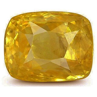                       6.25 Ratti Certified Pukhraj (Yellow Sapphire) Loose Precious Gemstone                                              