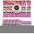 Smile Mom Table Place Mats for Dining Table 6 Piece PVC, Washable/ Anti-Skid (45 X 30 CM ,Pink Yellow Stripes )