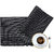 Smile Mom Table Place Mats for Dining Table 4 Piece PVC, Washable/ Anti-Skid (45 X 30 CM ,Black Stripes )