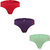 Solo Women's Candy Inner Elastic Cotton Plain Panties ( Pack of 3 )