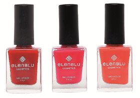 Mulberry Red Velvet Plum and Taffeta 9.9ml Each Elenblu Pastels Nail Polish Set of 3 Nail Polish