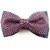 Voici France - Tuxedo pre knot Bow tie purple check