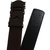 Ws deal men's black and brown synthetic leather needle pin point buckle belt with brown synthetic leather wallet (combo)