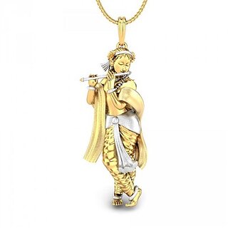                       Natural Pendant Krishna Pendant Gold Plated By Jaipur Gemstone.                                              