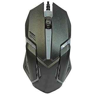Oxza Changing Led Light Wired Optical Gaming Mouse USB 2.0, Black