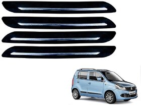 Auto Addict Single Chrome Black Bumper Protector Set of 4 Pcs For Maruti Suzuki WagonR