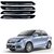Auto Addict Single Chrome Black Bumper Protector Set of 4 Pcs For Maruti Suzuki Swift Dzire Type-2(2011-2017)